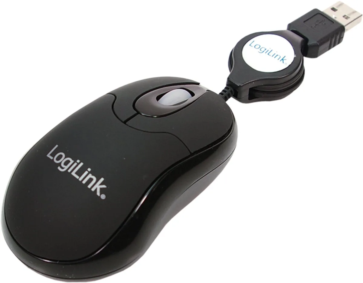 Souris optique LogiLink ID0016 entrée de câble noir de LogiLink, Noir – jaquette