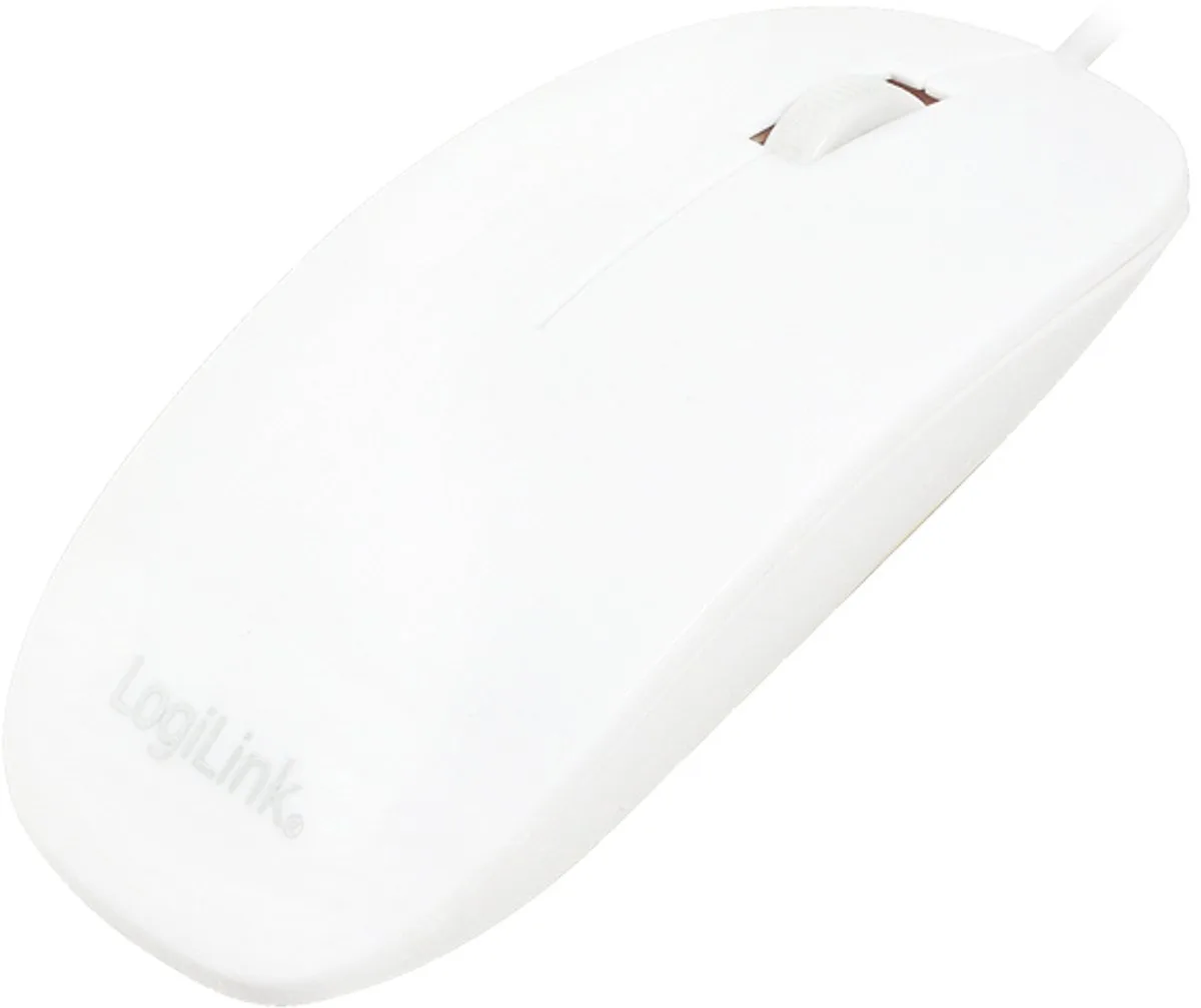 ID0062 Mouse Optical white flat de LogiLink, Blanc – jaquette