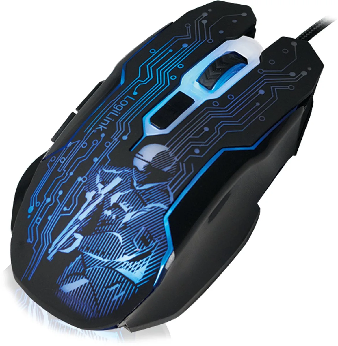ID0137 muis Ambidextrous USB Type-A Optisch 2400 DPI de LogiLink, Noir – jaquette