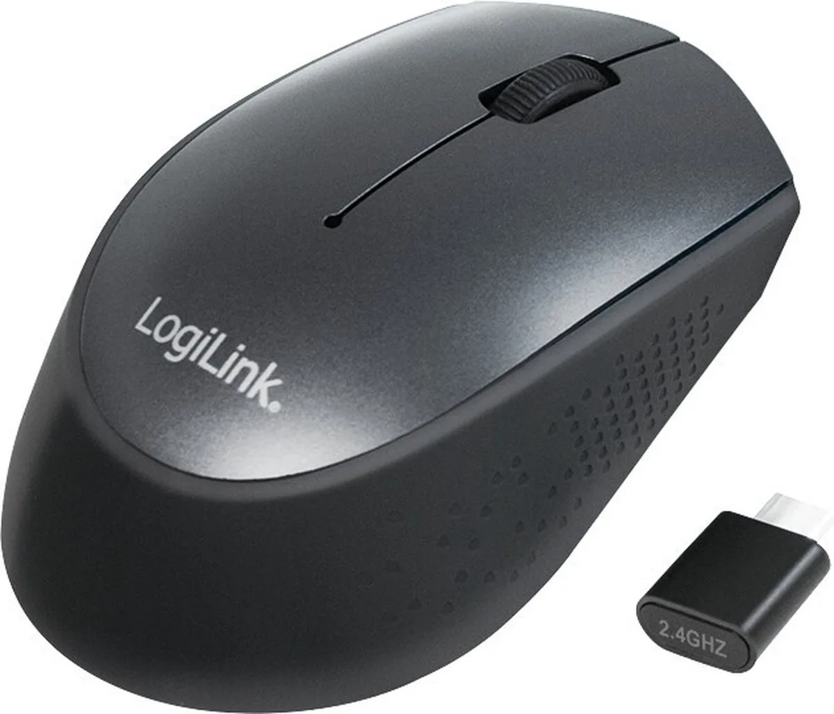 ID0160 muis Ambidextrous RF Draadloos Optisch 1200 DPI från LogiLink, Svart – omslag