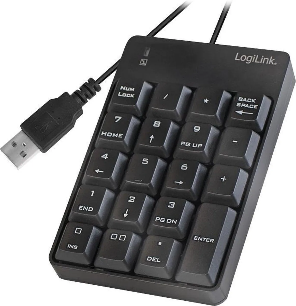 ID0184 USB Pavé numérique noir de LogiLink, Noir – jaquette