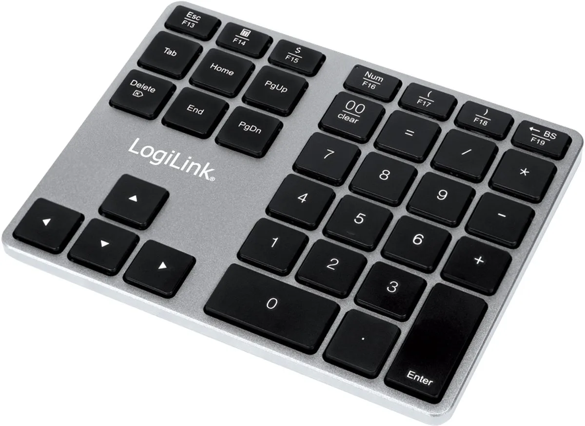 ID0187 Bluetooth Pavé numérique argent de LogiLink, Gris – jaquette