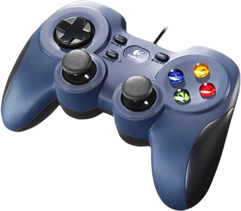 F310 kabelgebundenes Gamepad, Controller mit Konsolenartigem Layout, 4 Tasten D-Pad, XInput/DirectInput, Komfortable Griffflachen, 1,8 m Kabel, PC - Blau/Grau by Logitech G, Black – cover
