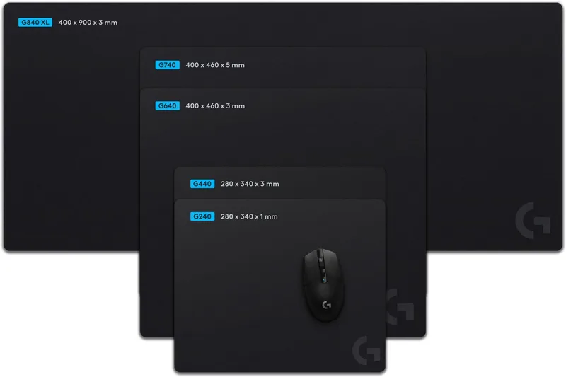 G240 - Stoffen Gaming Muismat - 340 x 280 x 1 mm de Logitech G, Noir – jaquette