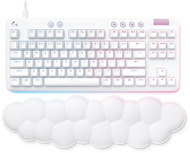 G713 Aurora Collection - Gaming Toetsenbord - AZERTY FR - Bedraad USB by Logitech G, White, FR – cover