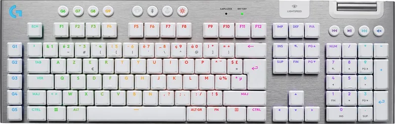 G915 X Lightspeed - Draadloos Gaming Toetsenbord - Tactile by Logitech G, White, FR – cover