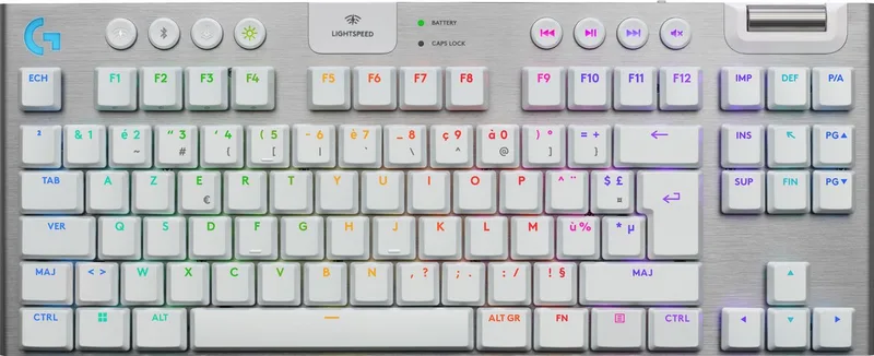 G915 X Lightspeed TKL - Draadloos Gaming Toetsenbord - Tactile van Logitech G, Wit, FR – cover