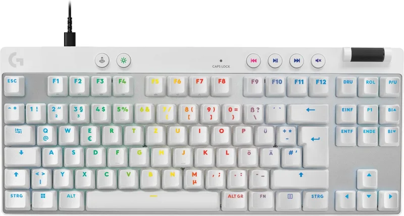 Logitech G PRO X TKL RAPID QWERTZ Gaming-Tastatur by Logitech G, White – cover