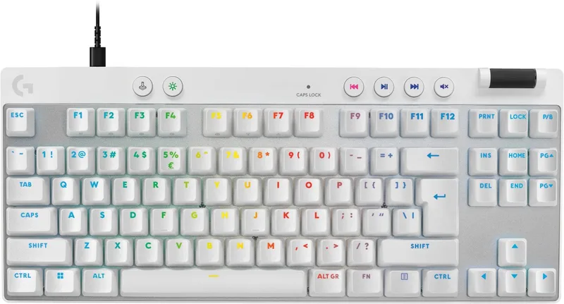 PRO X TKL - Gaming Toetsenbord - US QWERTY de Logitech G, Blanc – jaquette