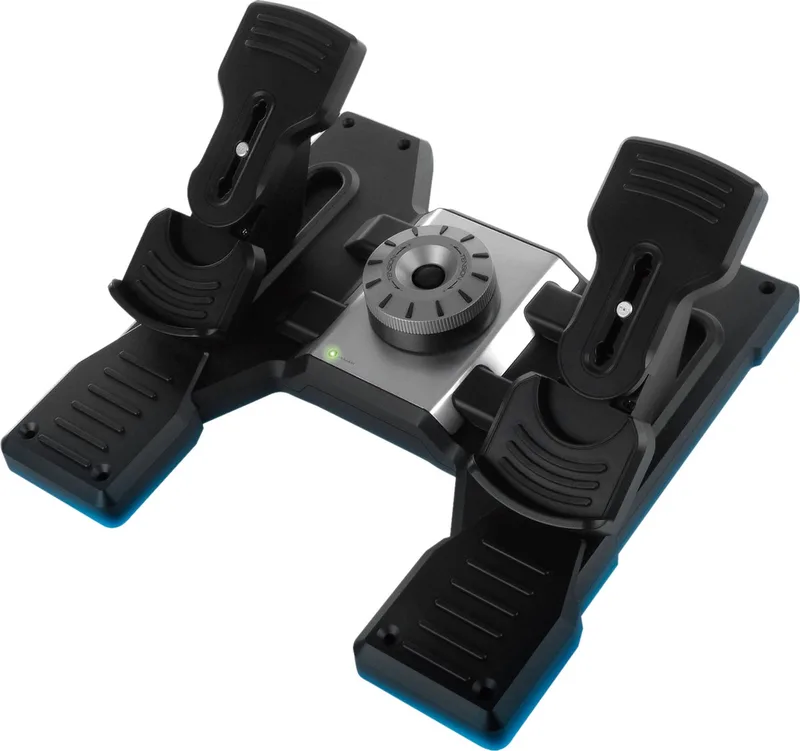 Saitek Pro Flight Rudder Pedalen Zwart PC van Logitech G – cover