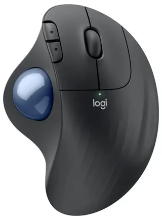 Ergo M575S - Draadloze Muis - Ergonomisch - Bluetooth - Graphite från Logitech, Svart – omslag 2 av 2