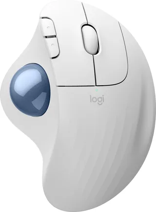Ergo M575S - Draadloze Muis - Ergonomisch - Bluetooth - Pale Grey van Logitech, Wit – cover 1 van 2