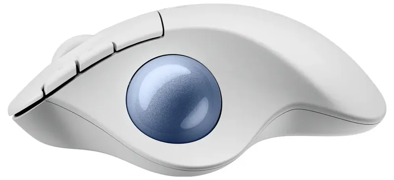 Ergo M575S - Draadloze Muis - Ergonomisch - Bluetooth - Pale Grey van Logitech, Wit – cover 2 van 2