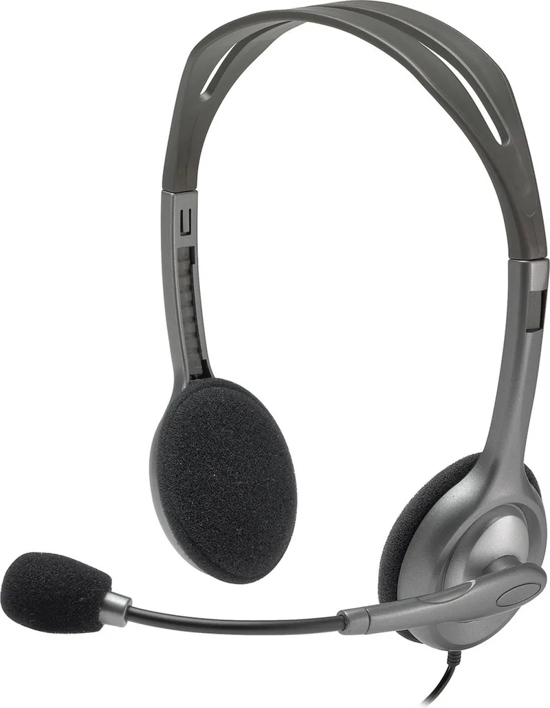 H110 headset - Dubbele 3,5MM aansluiting by Logitech, Grey – cover