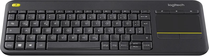 K400 Plus - Draadloos Toetsenbord - RF - Zwart van Logitech, Zwart, DE – cover