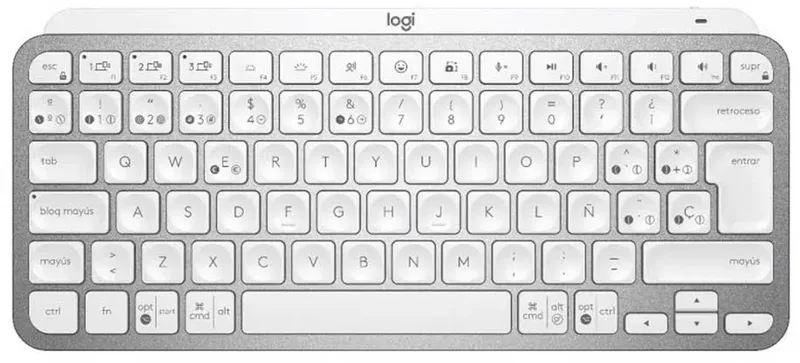 Keyboard Logitech 920-010491 Grey Silver by Logitech, Grey, ES – cover