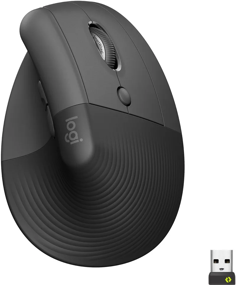 Lift - Verticale ergonomische muis - Draadloos - Rechtshandig by Logitech, Dark grey – cover