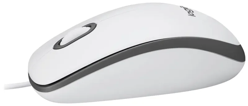M100 - Muis - full size - USB - Muis - Optisch - 3 knoppen de Logitech, Blanc – jaquette 2 sur 2