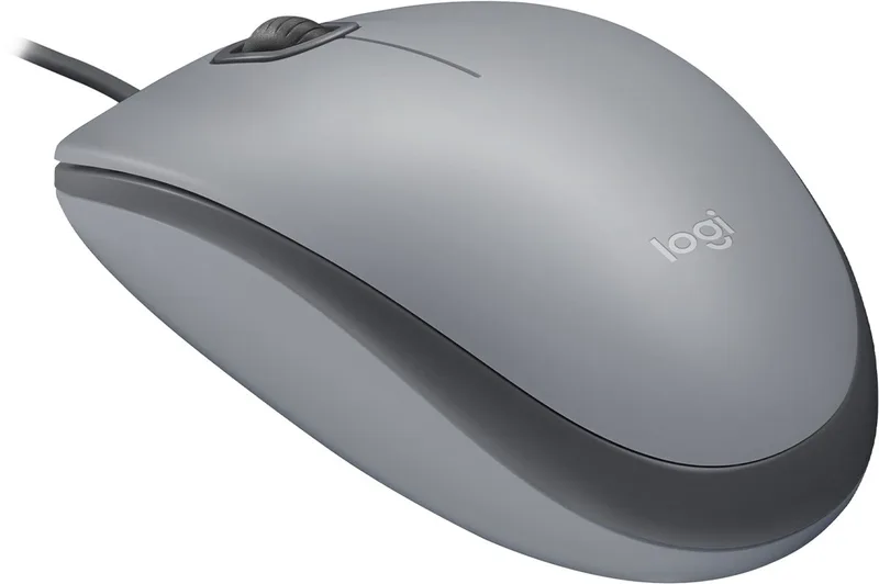 M110 muis Ambidextrous USB Type-A Optisch 1000 DPI van Logitech, Kleurloos – cover