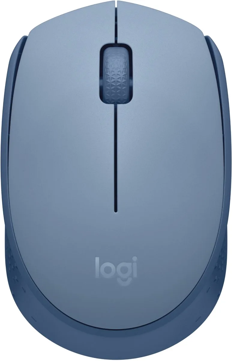 M171 - Draadloze Muis - Geschikt voor PC/Mac - Inclusief USB Mini Receiver - Blue Grey de Logitech, Bleu, Gris – jaquette