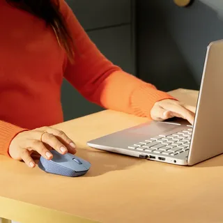 M171 - Draadloze Muis - Geschikt voor PC/Mac - Inclusief USB Mini Receiver - Blue Grey van Logitech, Blauw, Grijs – cover 2 van 3