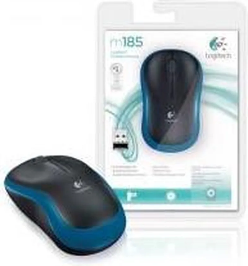 M185 - Draadloze Muis van Logitech, Blauw – cover
