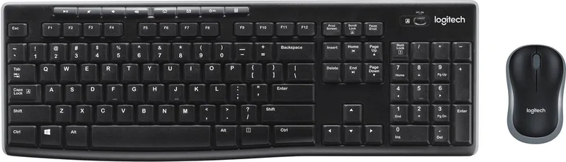 MK270 toetsenbord RF Draadloos - Scandinavische indeling - Zwart by Logitech, Logitech, US – cover