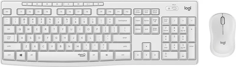 MK295 Silent - Draadloze muis- en toetsenbordcombinatie - AZERTY FR de Logitech, Blanc – jaquette
