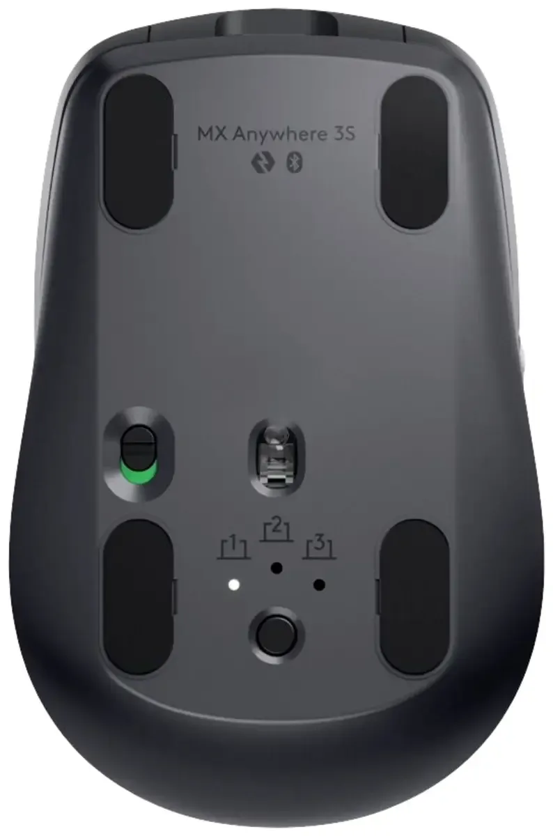 MX Anywhere 3S - Draadloze Muis - Bluetooth - Rechtshandig - Graphite by Logitech, Black – cover 2 of 2