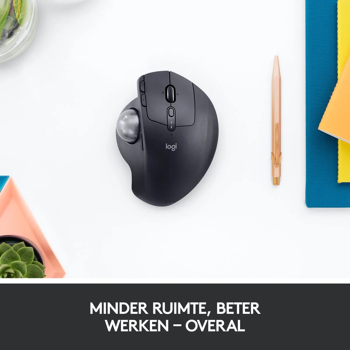 MX Ergo - Draadloze Ergonomische Trackball Muis - Zwart från Logitech, Svart – omslag