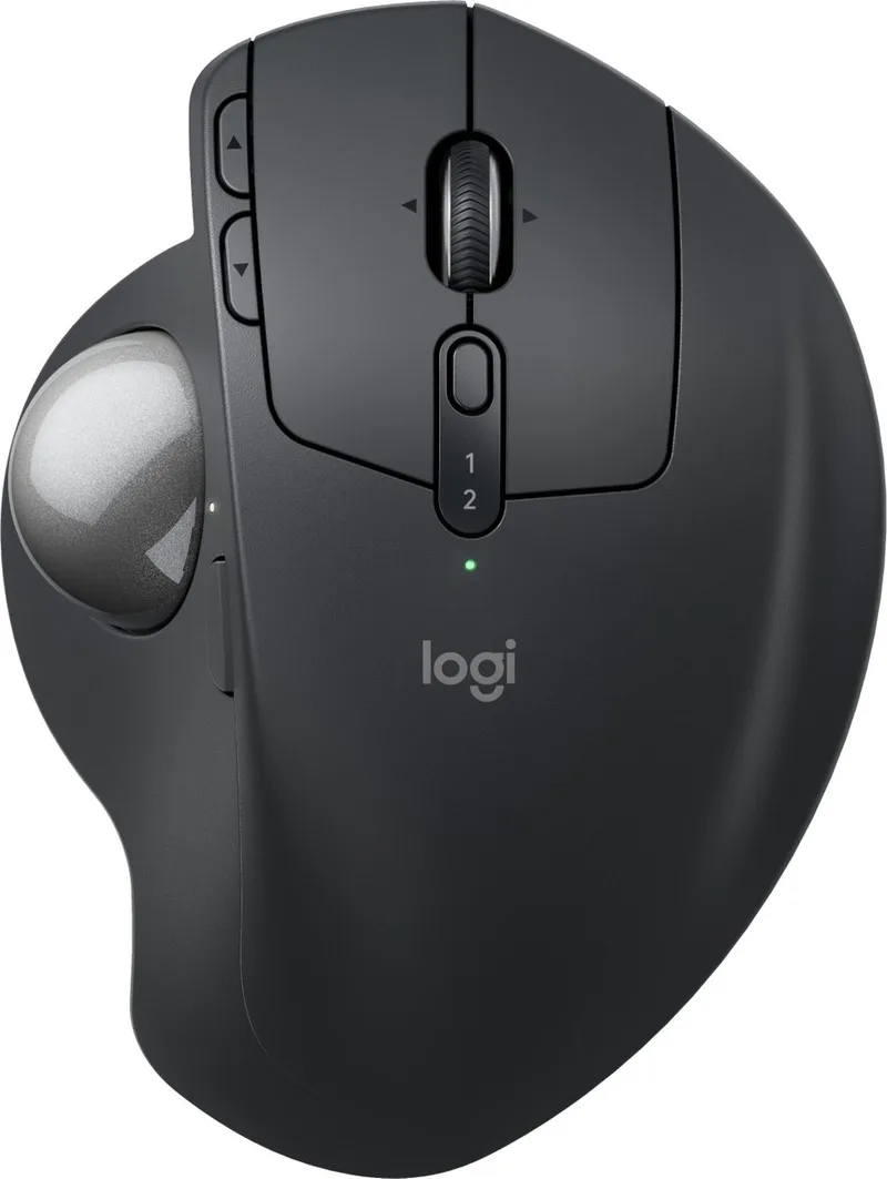 MX Ergo S - Draadloze Muis - Ergonomisch - Bluetooth - Graphite van Logitech, Grijs – cover