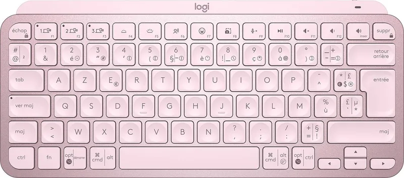 MX Keys Mini - Toetsenbord - Draadloos - ISO - Roze van Logitech, Roze, FR – cover