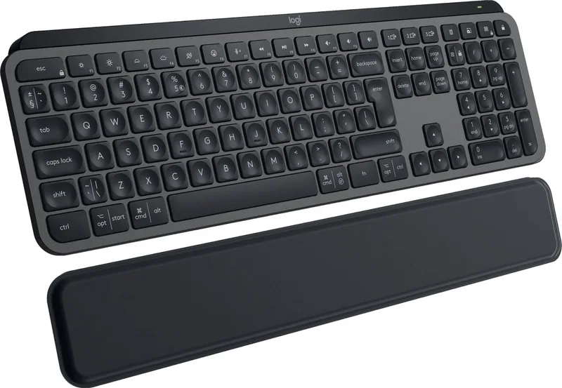 MX Keys S - Toetsenbord met Polssteun - Draadloos - ISO - Grijs van Logitech, Grijs, US – cover