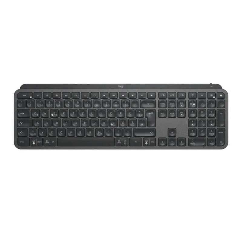 MX Keys Tastatur (kabellos, wireless, Bluetooth, USB-C van Logitech, Zwart, DE – cover