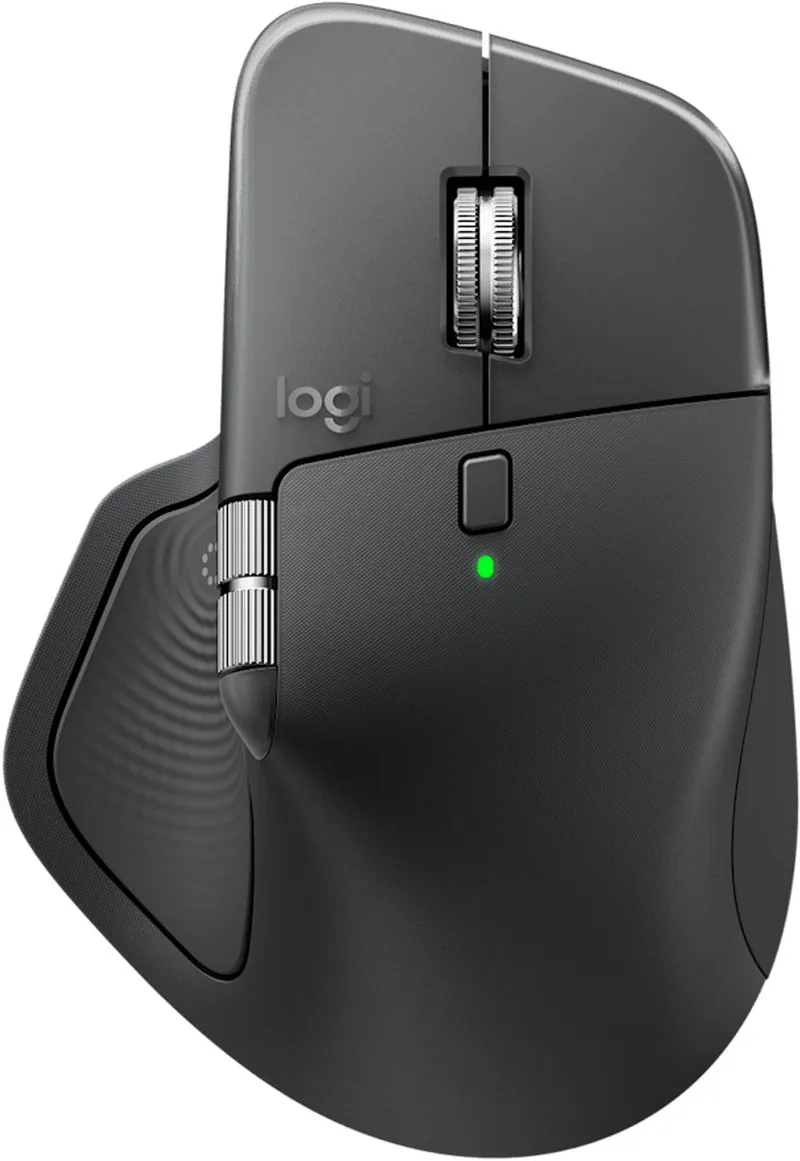 MX Master 4 for Business muis Kantoor Rechtshandig RF-draadloos + Bluetooth Laser 8000 DPI by Logitech, Grafiet – cover
