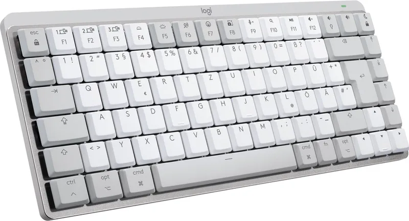MX Mechanical Mini - Draadloos Toetsenbord - Geschikt voor Mac - Wit de Logitech, Blanc, DE – jaquette