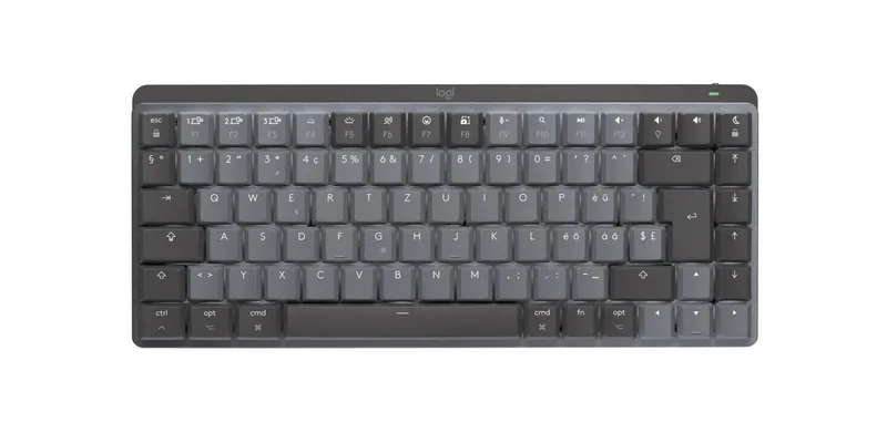 MX Mechanical Mini for Mac, Bluetooth Tastatur for Mac & PC Wireless-Tastatur (Schweizer Layout) van Logitech, Grijs, Zwart, CH – cover