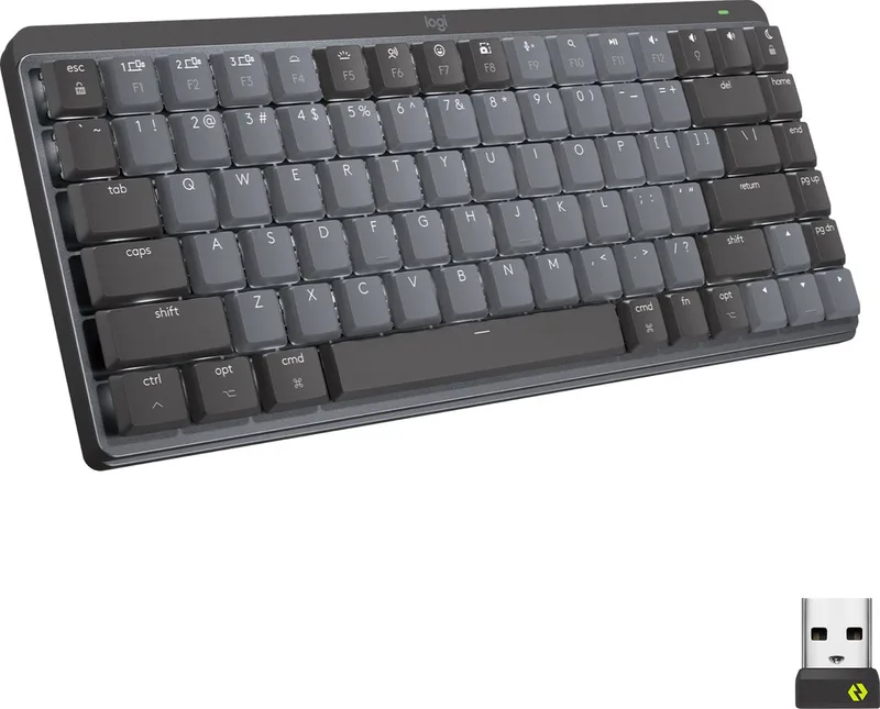 MX Mechanical Mini toetsenbord Kantoor RF-draadloos + Bluetooth Grafiet by Logitech, Grey, US – cover