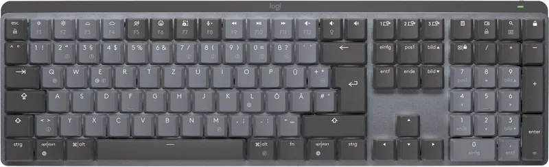 MX Mechanical toetsenbord Kantoor RF-draadloos + Bluetooth Grafiet van Logitech, Zwart, DE – cover