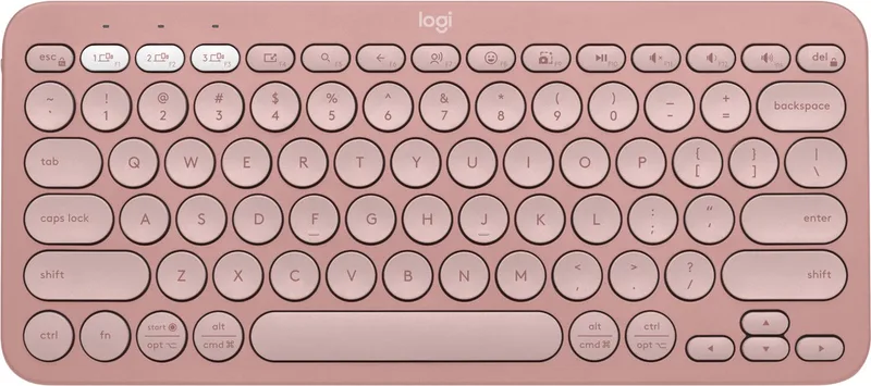 Pebble Keys 2 K380s - Draadloos Toetsenbord - Bluetooth - Rose van Logitech, Roze, US – cover