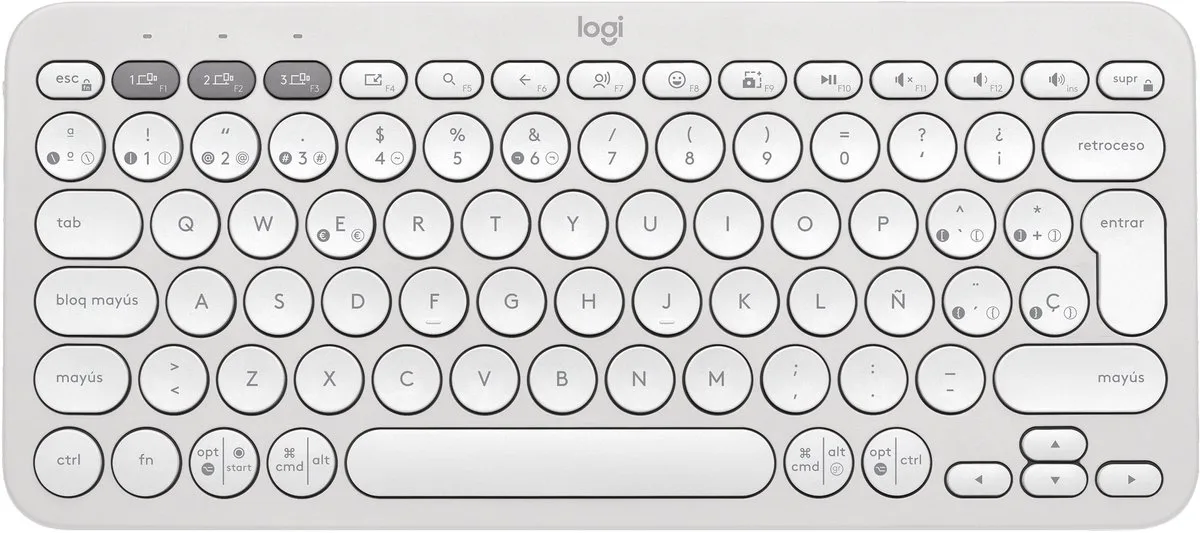 Pebble Keys 2 K380s Draadloos Toetsenbord Zilver by Logitech, White, ES – cover