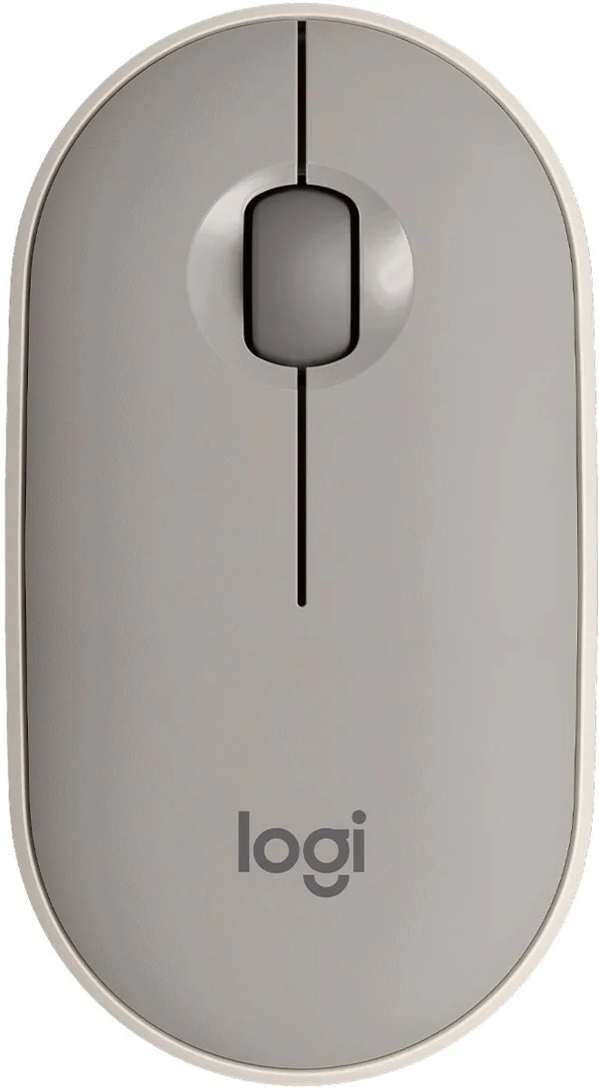 Pebble M350 - Draadloze Muis - Bluetooth - Sand by Logitech, Beige – cover