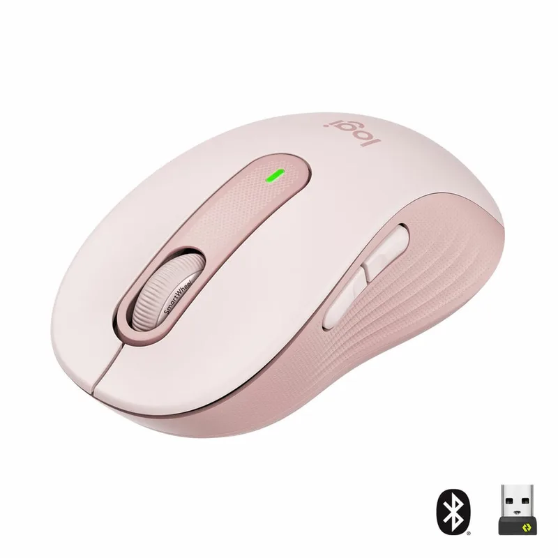 Signature M650 - Draadloze Muis - Bluetooth en USB Nano Ontvanger by Logitech, Pink – cover