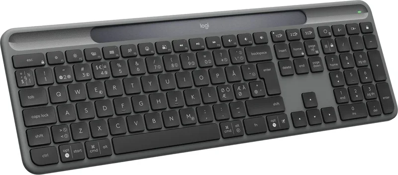Signature Slim Solar+ K980 - draadloos toetsenbord - ISO - Graphite by Logitech, Graphite, US – cover