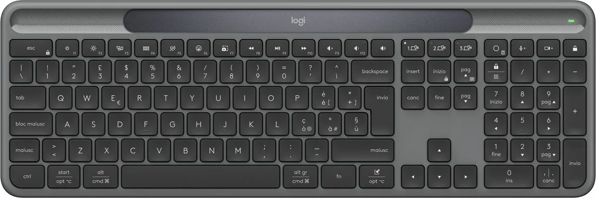 Signature Slim Solar+ K980 toetsenbord Universeel RF-draadloos + Bluetooth Grafiet från Logitech, Grafiet, IT – omslag