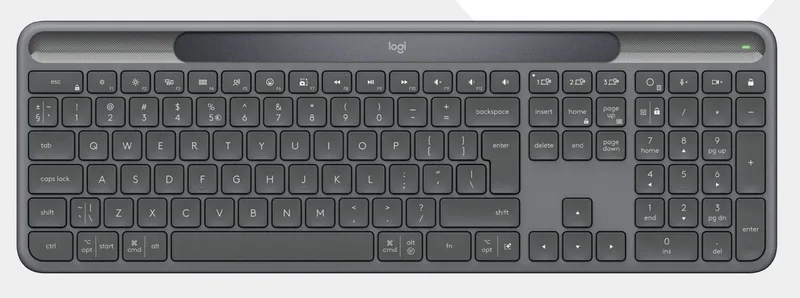 Signature Slim Solar Plus - Draadloos Toetsenbord - RF + Bluetooth by Logitech, Grafiet – cover