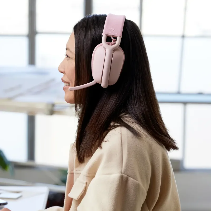 Zone Vibe 100 - Draadloze Headset - Bluetooth - Rose by Logitech, Pink – cover 2 of 3
