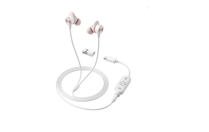 Zone Wired Earbuds In-Ear Kopfhörer USB-C,3,5mm, Verbindung USB-A In-Ear-Kopfhörer by Logitech, Pink – cover