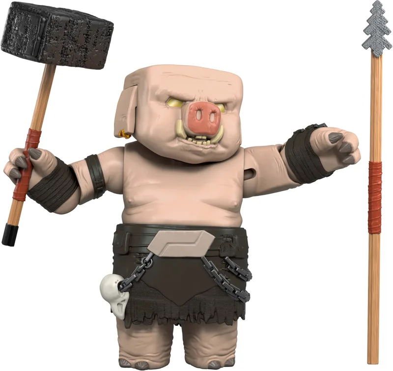 A Minecraft Movie Action Figure - Piglin Warrior (Warhammer & Spear) van Mattel – cover