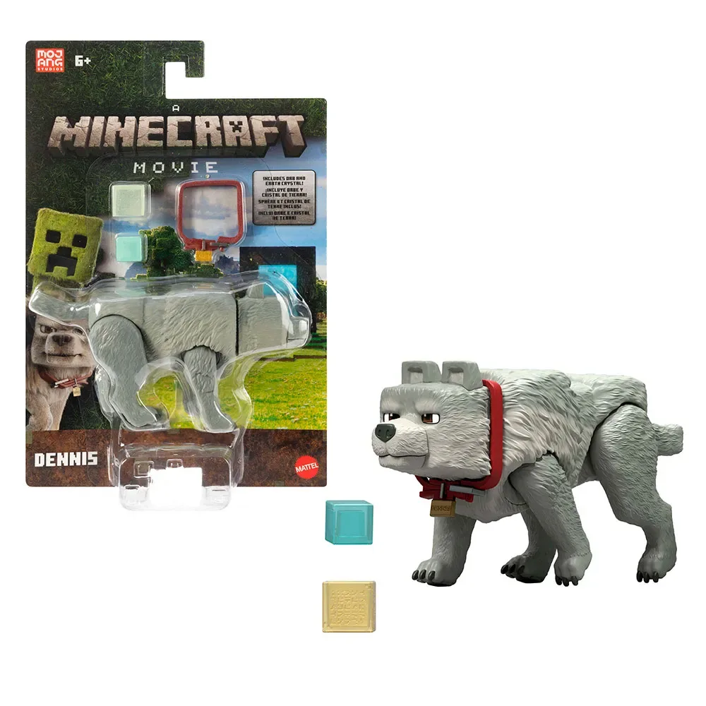 A Minecraft Movie Dennis The Wolf 10 Cm Figuur van Mattel – cover